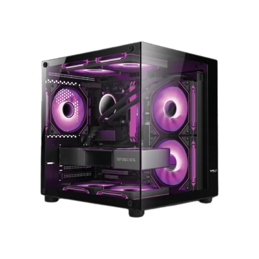 Vỏ Case VSP Aqual X2-M Black (Micro-ATX, Mid Tower, Kính Cường Lực, Màu Đen) 2