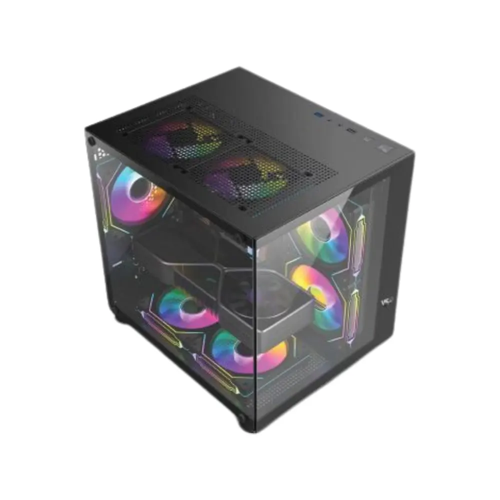 Vỏ Case VSP Aqual X2-M Black (Micro-ATX, Mid Tower, Kính Cường Lực, Màu Đen) 4