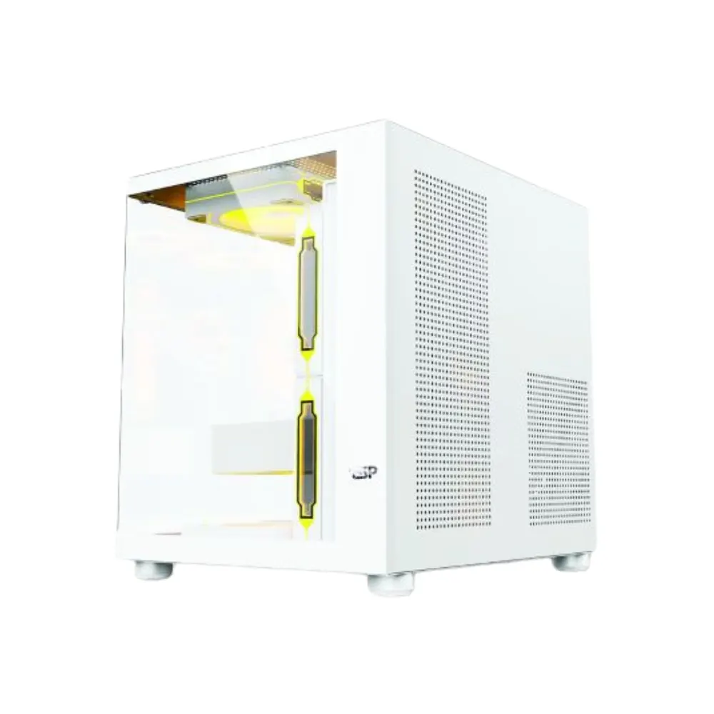 Vỏ Case VSP Aqual X2-M White (Micro-ATX, Mid Tower, Kính Cường Lực, Màu Trắng) 6