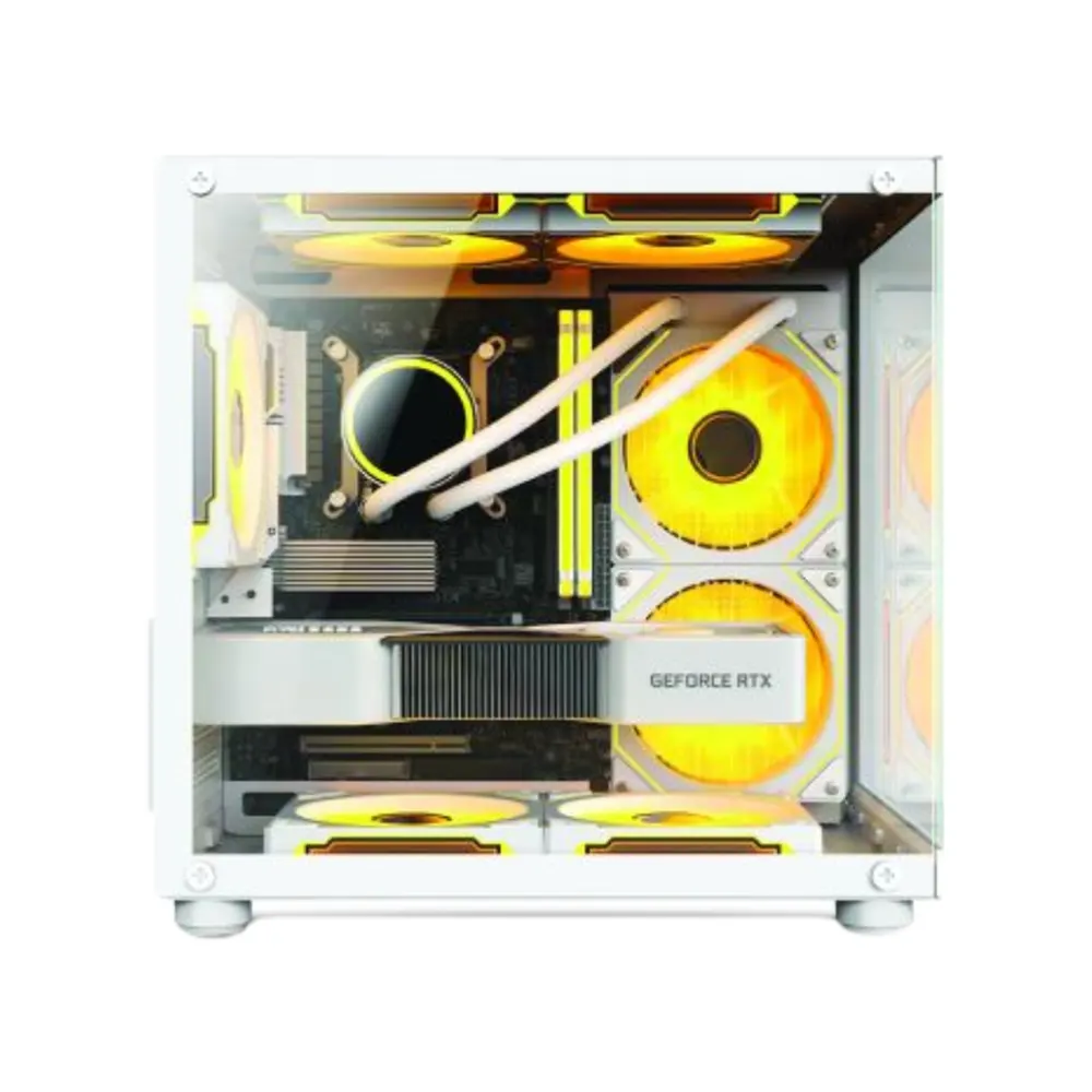 Vỏ Case VSP Aqual X2-M White (Micro-ATX, Mid Tower, Kính Cường Lực, Màu Trắng) 2