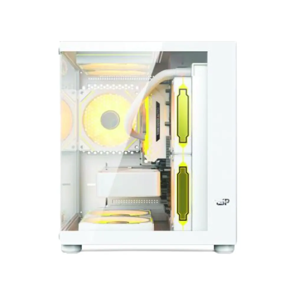 Vỏ Case VSP Aqual X2-M White (Micro-ATX, Mid Tower, Kính Cường Lực, Màu Trắng) 4