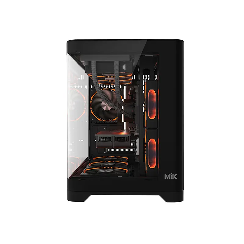 Vỏ Case MIK FOCALORS M Black (M-ATX/Mid Tower/Kính cong) 3
