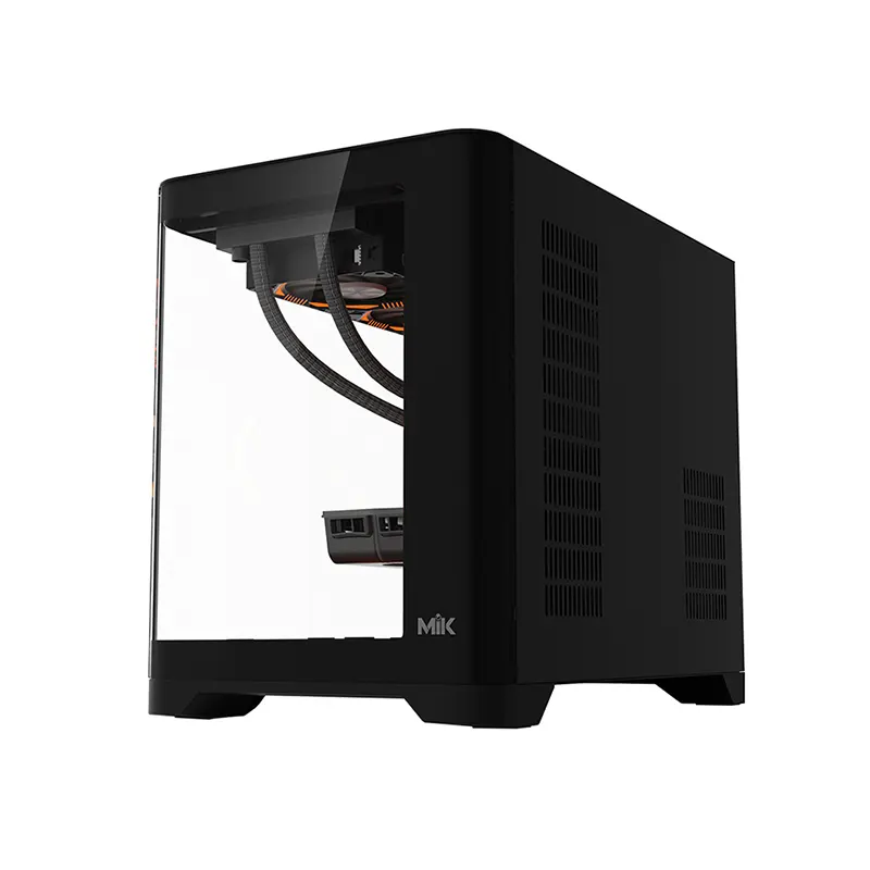 Vỏ Case MIK FOCALORS M Black (M-ATX/Mid Tower/Kính cong) 4