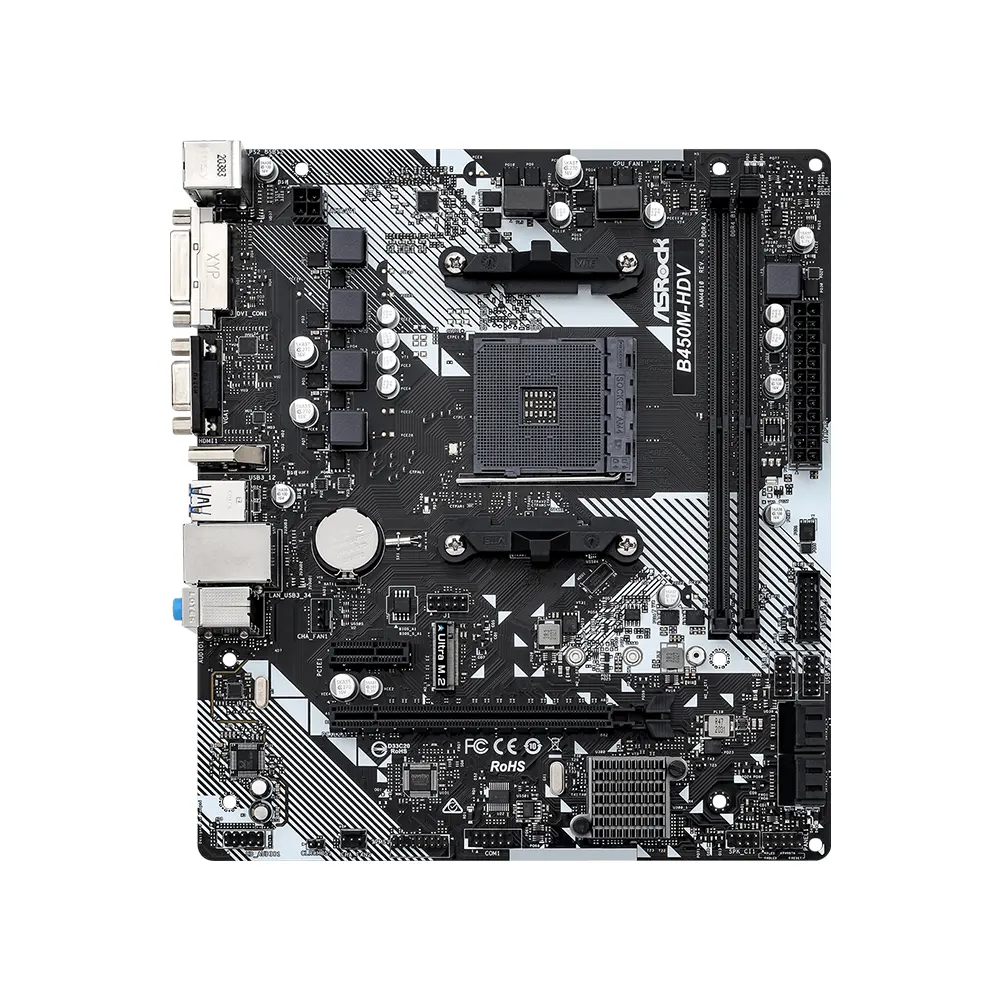 Mainboard ASRock B450M HDV R4.0 DDR4 (Socket AM4, Micro-ATX, PCIe 3.0, M.2 NVMe) 2
