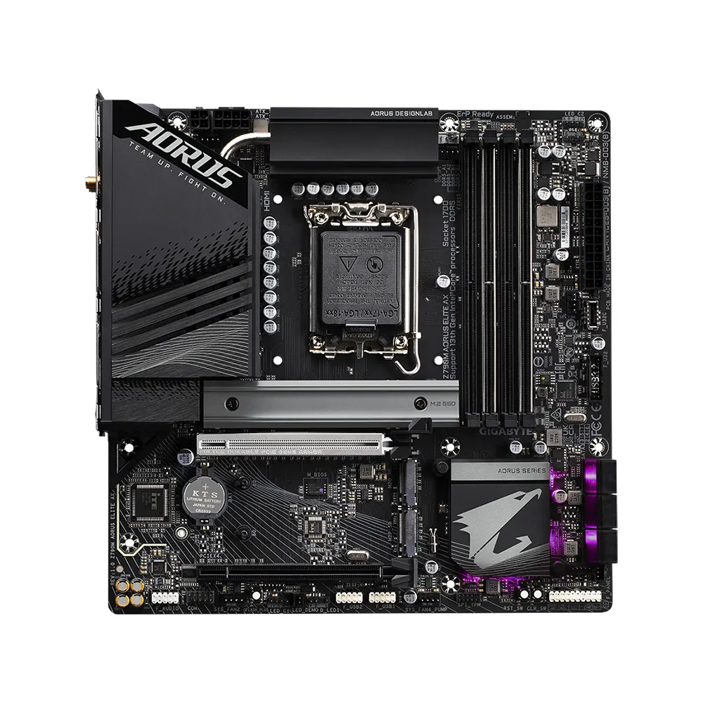 Mainboard GIGABYTE Z790M AORUS ELITE AX DDR5 (LGA1700, Micro-ATX, Wi-Fi 6E, Bluetooth 5.3, PCIe 5.0) 2