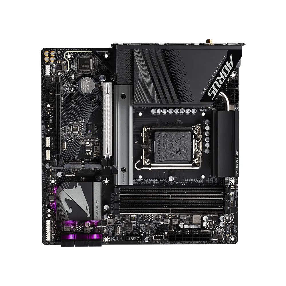 Mainboard GIGABYTE Z790M AORUS ELITE AX DDR5 (LGA1700, Micro-ATX, Wi-Fi 6E, Bluetooth 5.3, PCIe 5.0) 4