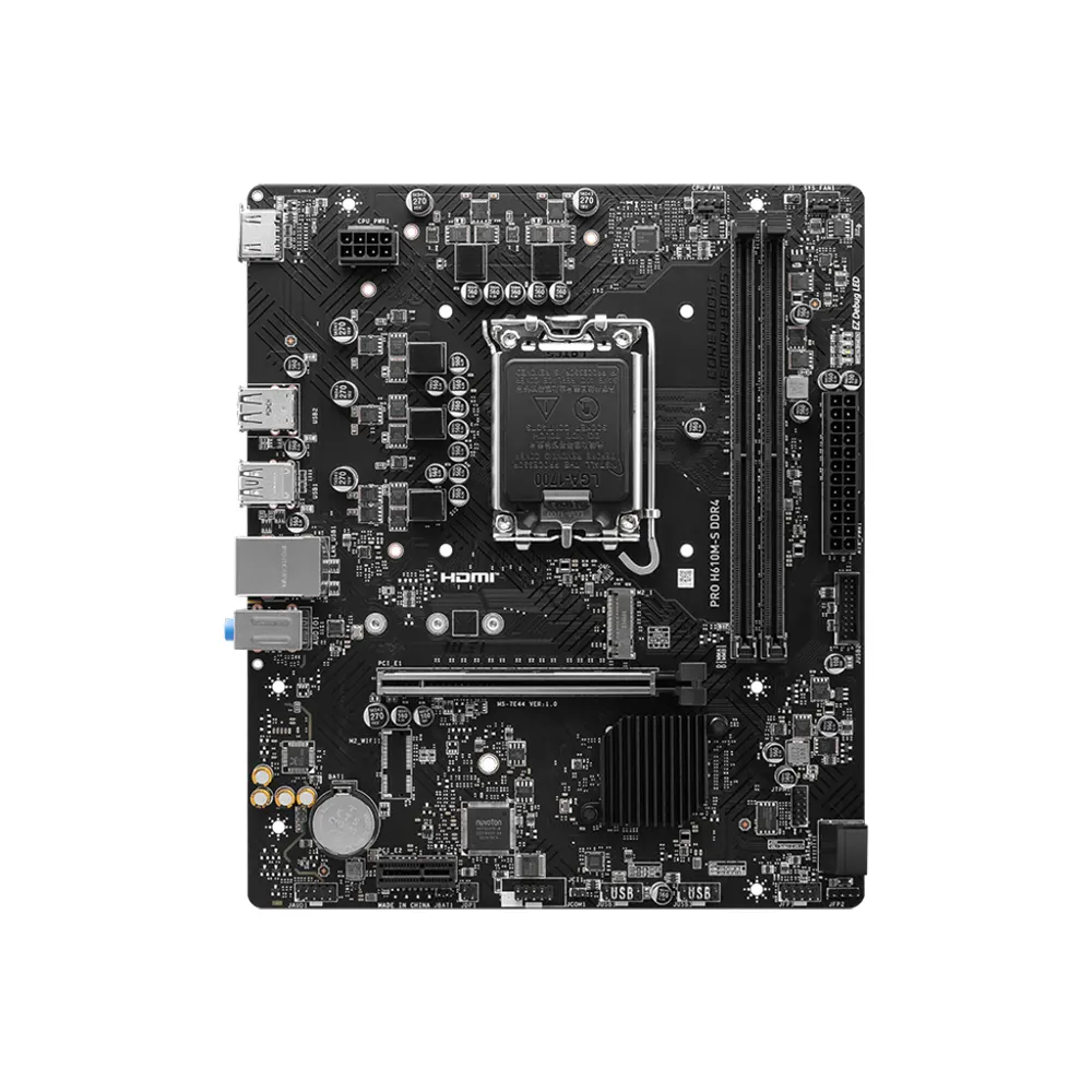Mainboard MSI PRO H610M-S DDR4 (LGA1700, Micro-ATX, PCIe 4.0, 1x M.2, SATA 6Gb/s) 2