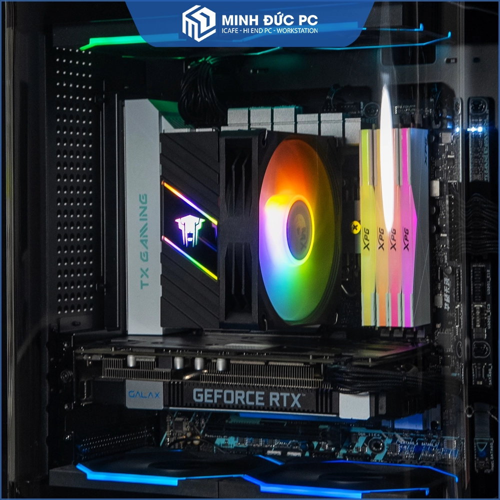Tản nhiệt khí CPU LEOPARD K400 RGB Màu Đen (Tản tháp đơn, 4 ống đồng, Quạt 120mm LED RGB) 3