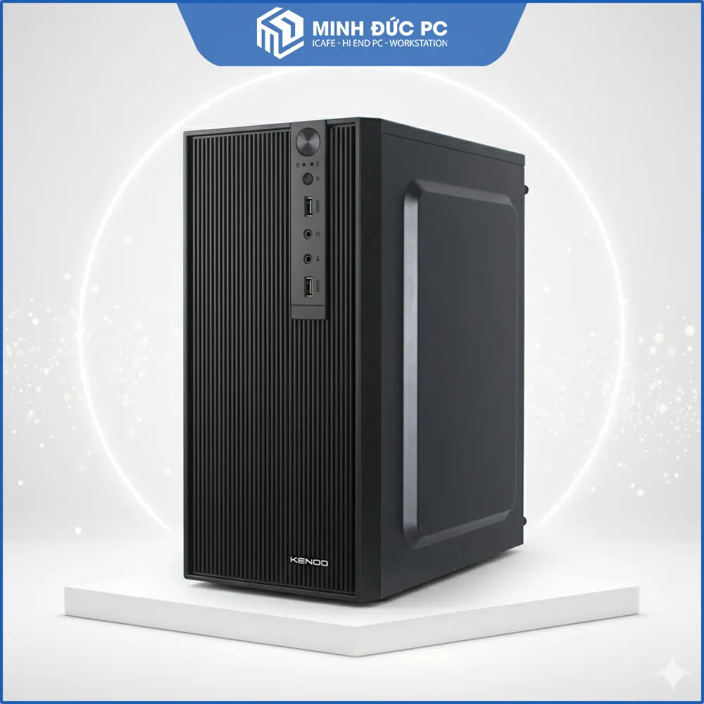 Vỏ Case KENOO T10 Màu Đen (Mini Tower, Micro-ATX/ITX, Thiết kế lưới kim loại, Nguồn ATX lắp trên) 2