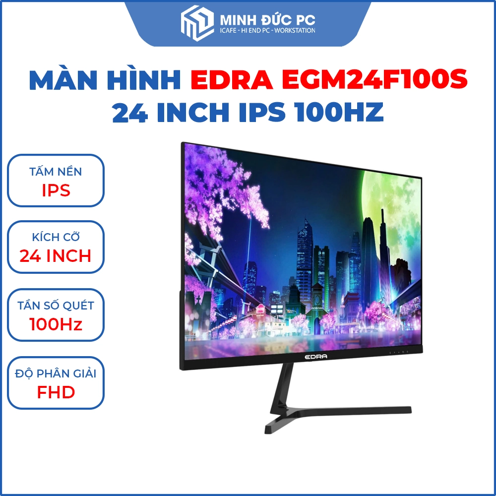 Màn hình Gaming EDRA EGM24F100s 23.8 inch IPS Flat Full HD 100Hz (OD, HDMI, VGA, Màu Đen) 3
