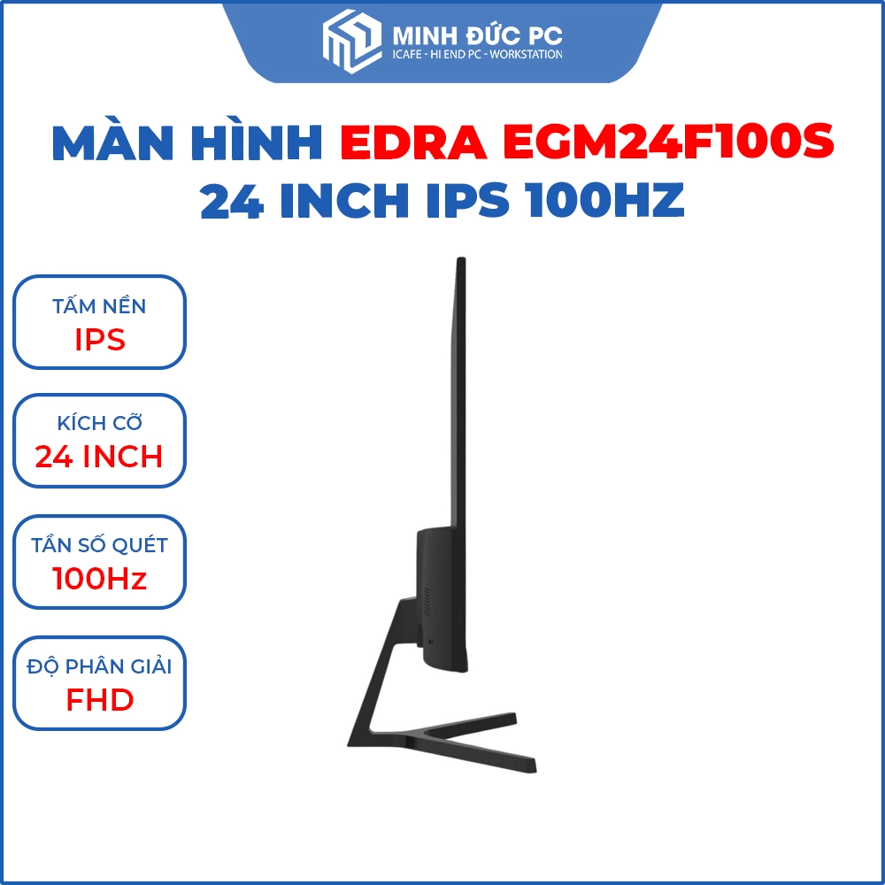 Màn hình Gaming EDRA EGM24F100s 23.8 inch IPS Flat Full HD 100Hz (OD, HDMI, VGA, Màu Đen) 4