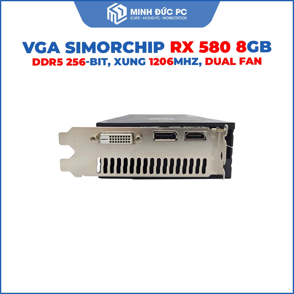 VGA Simorchip Radeon RX 580 8GB DDR5 (256-bit, Boost Clock 1206MHz, Dual Fan) 4