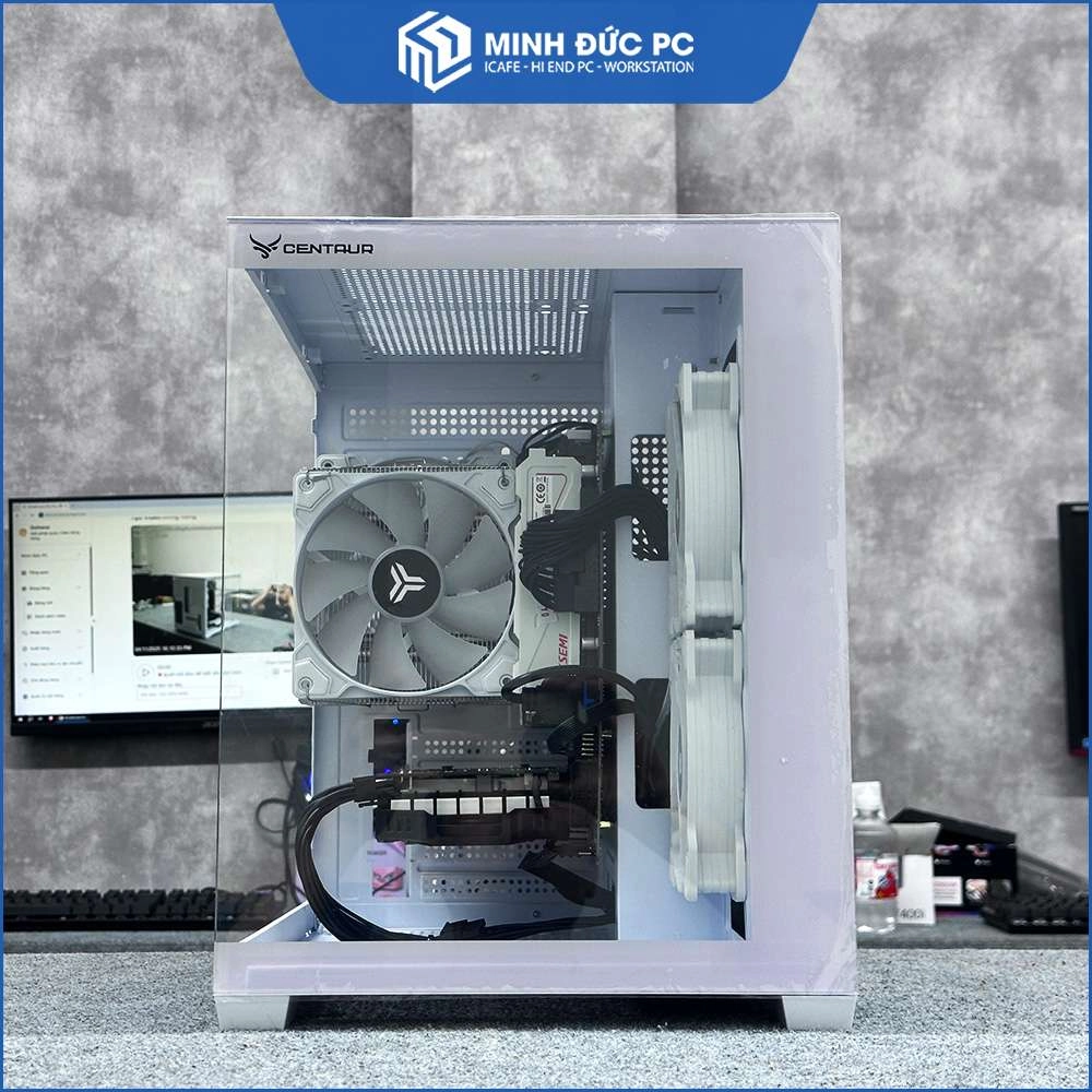 Vỏ Case Gaming Centaur NEX-02 Vertex White M-ATX/ITX Kính Cường Lực Hỗ Trợ VGA 330mm 3