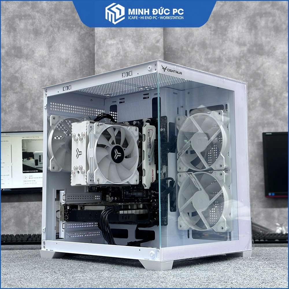 Vỏ Case Gaming Centaur NEX-02 Vertex White M-ATX/ITX Kính Cường Lực Hỗ Trợ VGA 330mm 4