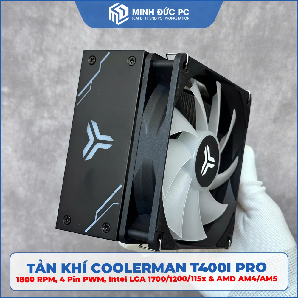Tản nhiệt khí Coolerman T400i Pro (1800 RPM, 4 Pin PWM, Intel LGA 1700/1200/115x & AMD AM4/AM5) 3
