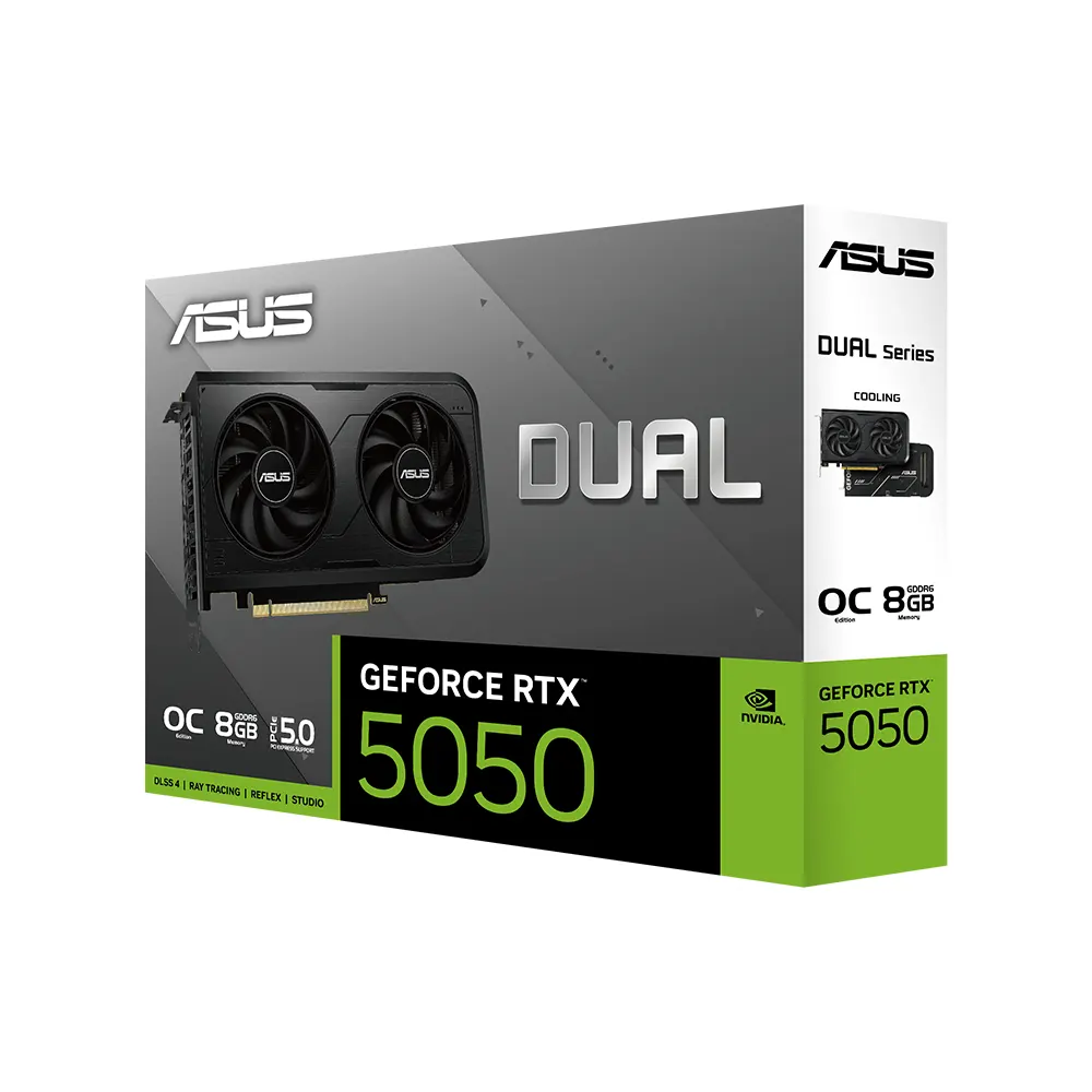 VGA ASUS Dual GeForce RTX 5050 OC 8GB GDDR6 (128-bit, PCIe 5.0, AI 433 TOPs, Dual Fan) 14