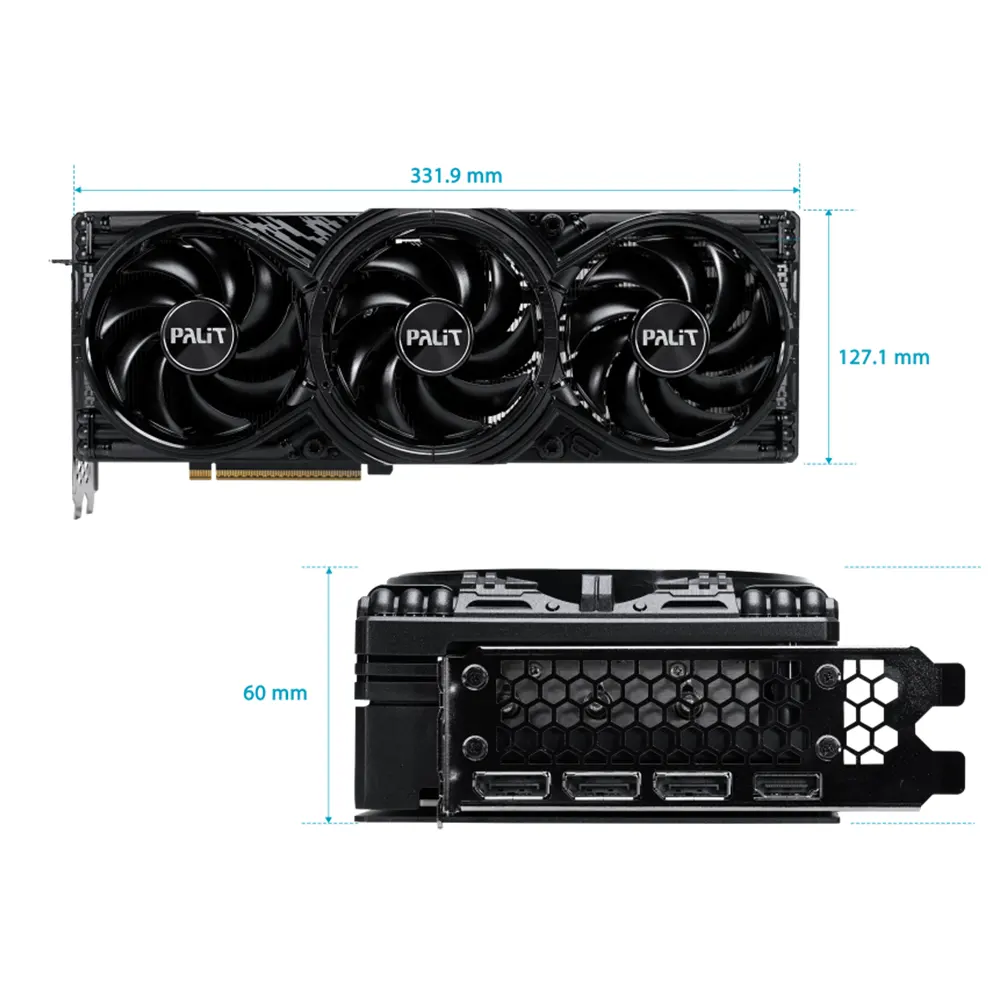 Card Màn Hình PALIT GeForce RTX 5070 Ti Gaming Pro 16GB GDDR7 (256-bit, PCIe 5.0, Triple Fan, 300W TDP) 9