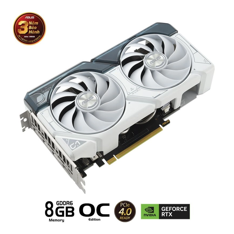 Card màn hình ASUS RTX 4060 Ti White OC 8GB GDDR6 DUAL 5