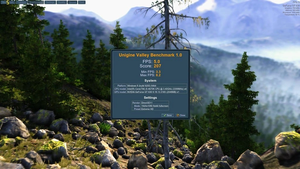 Test Nvidia Geforce GT 630 cũ ở tựa game Valley Extreme HD