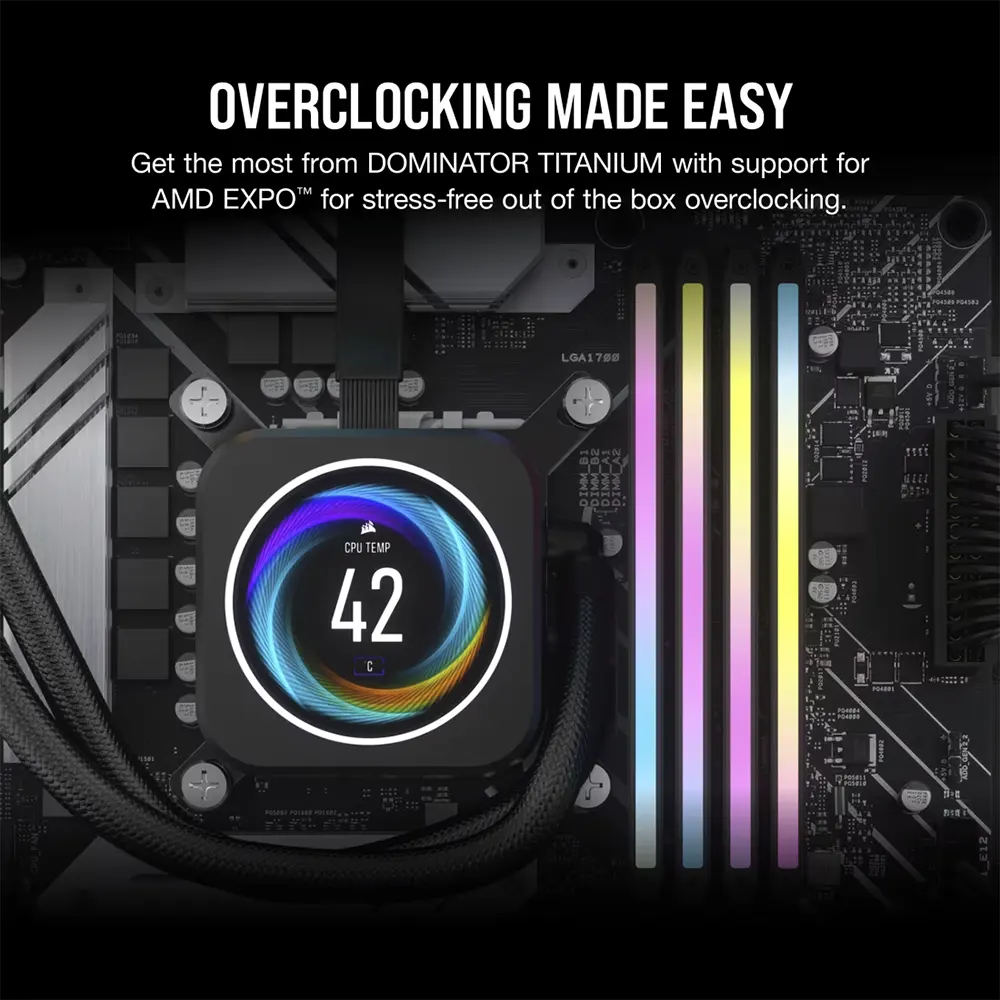 RAM Corsair Dominator Titanium Black 32GB (2x16GB) DDR5 6000MHz RGB (CL30, XMP 3.0) 6