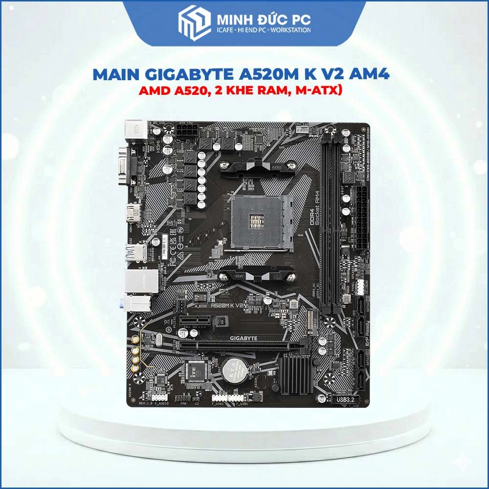 Main Gigabyte A520M K V2 AM4 (AMD A520, 2 Khe RAM, M-ATX) 2