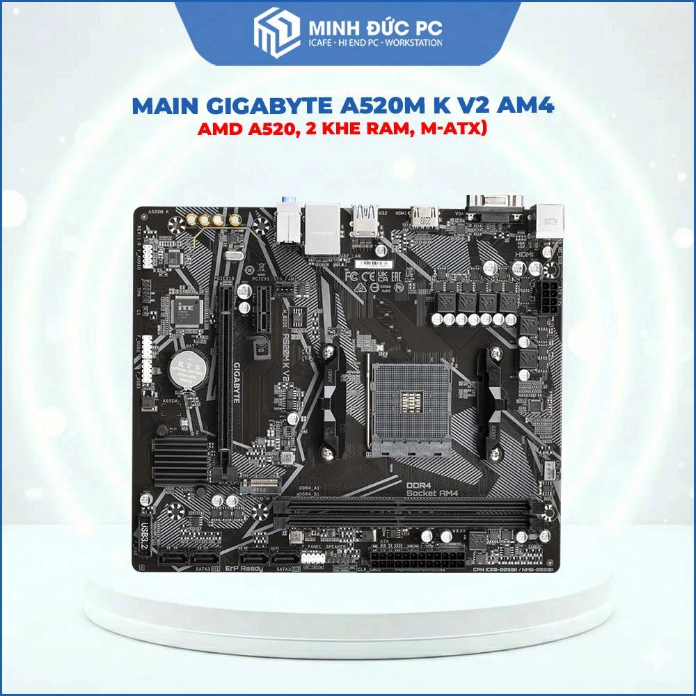 Main Gigabyte A520M K V2 AM4 (AMD A520, 2 Khe RAM, M-ATX) 4