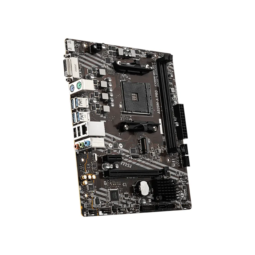 Mainboard MSI A520M-A PRO (Socket AM4, Micro-ATX, DDR4, PCIe 3.0, M.2 NVMe) 3