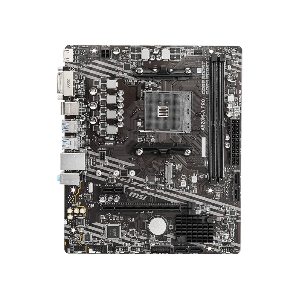 Mainboard MSI A520M-A PRO (Socket AM4, Micro-ATX, DDR4, PCIe 3.0, M.2 NVMe) 2