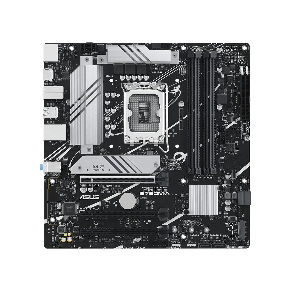 Mainboard ASUS PRIME B760M-A CSM DDR5 - Intel B760 - LGA 1700 - Micro-ATX - PCIe 5.0 - USB 3.2 - 2.5G LAN 2