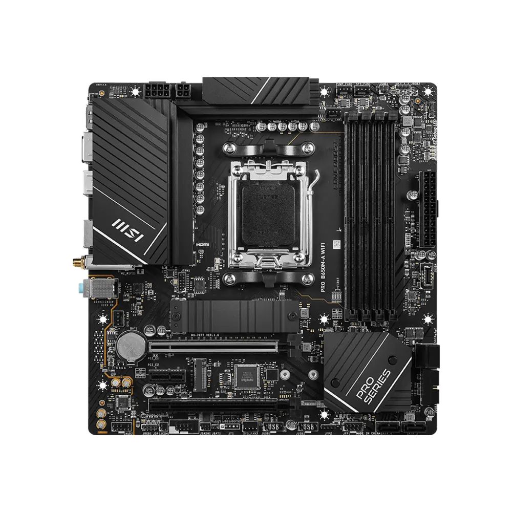 Mainboard MSI PRO B650M-A WIFI (Socket AM5, DDR5, Micro-ATX, PCIe 4.0, Wi-Fi 6E, 2.5G LAN) 3