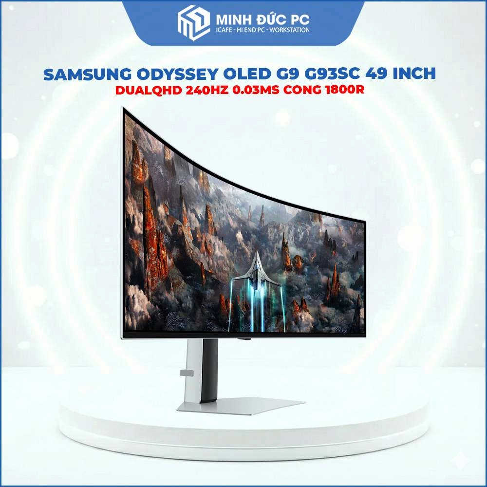 Màn hình Gaming SAMSUNG Odyssey OLED G9 G93SC 49 Inch DualQHD 240Hz 0.03ms Cong 1800R 3