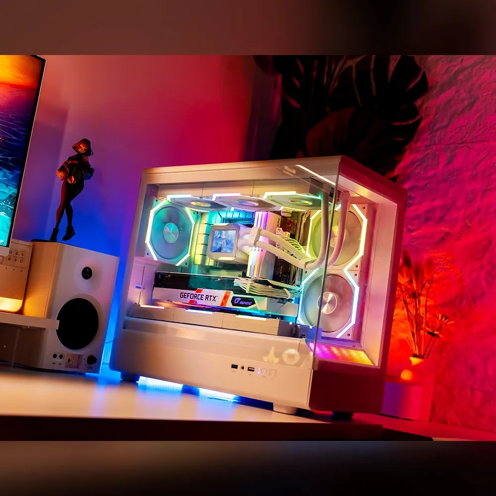Vỏ Case Jungle Leopard MS-01 Màu Trắng (Mid Tower, Kính Cường Lực, Hỗ trợ ATX, Thiết kế hiện đại) 2
