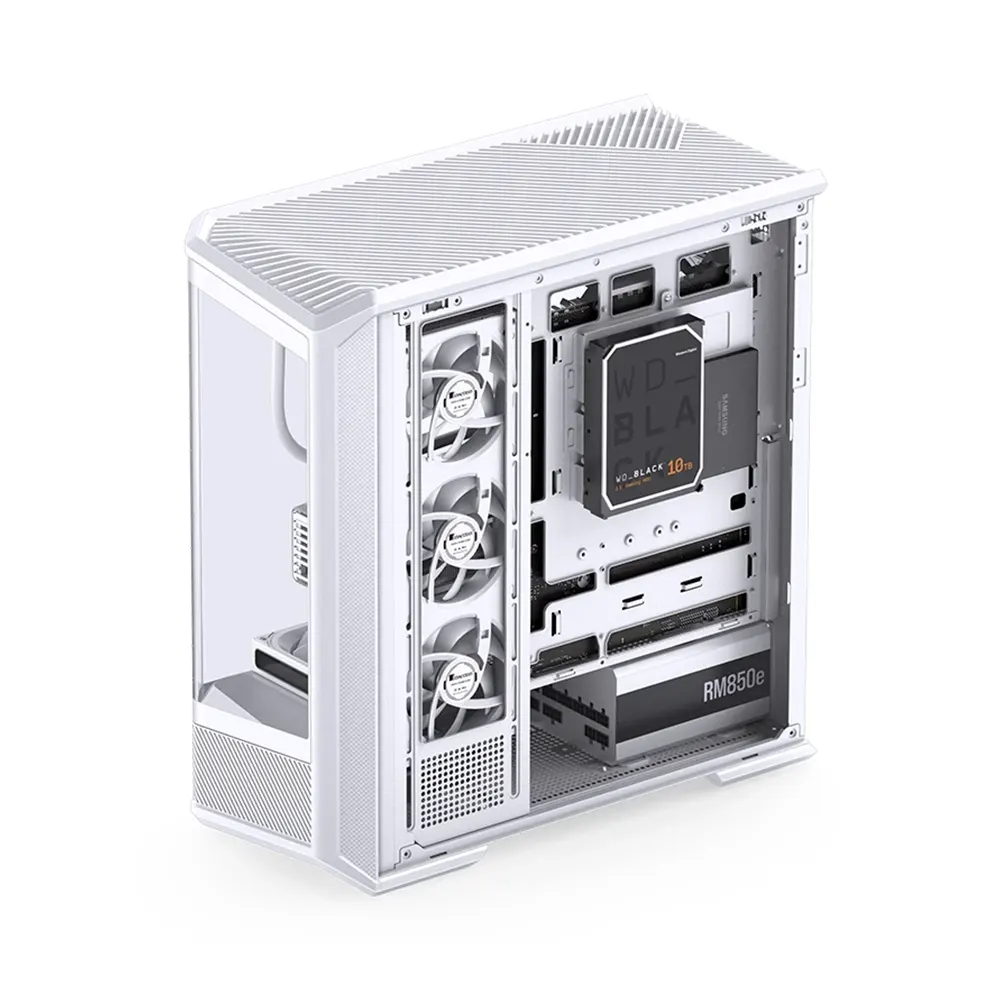 Vỏ Case Jonsbo D400 Màu Trắng (Mid Tower, Kính Cường Lực Cong, ATX, Dựng VGA) 9