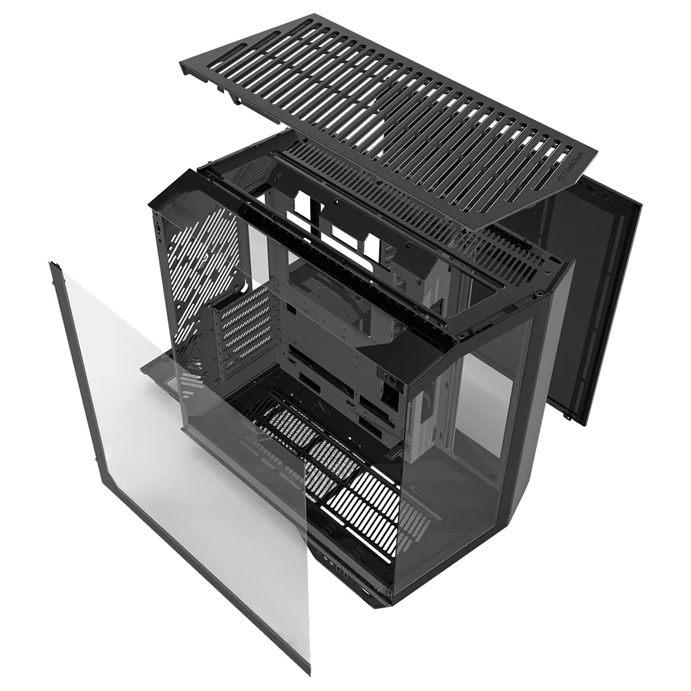 Vỏ Case DarkFlash DY470 - Mid Tower - Kính Cường Lực - ATX/M-ATX/ITX - 10 Quạt - Radiator 360mm - USB 3.2 Type-C - ARGB - Đen 10