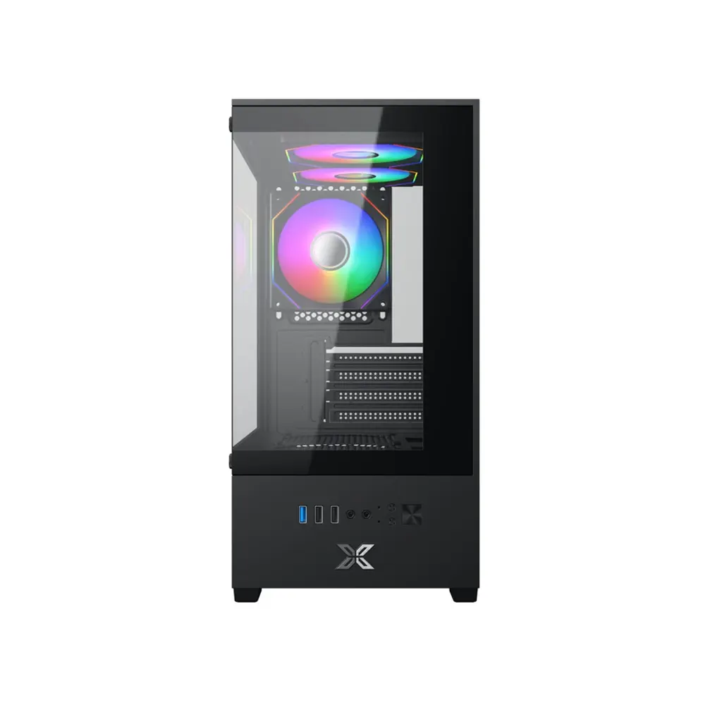 Vỏ Case XIGMATEK VIEW 3GF (M-ATX - Mid Tower - 3 Fan LED - 2 mặt kính vô cực) 2