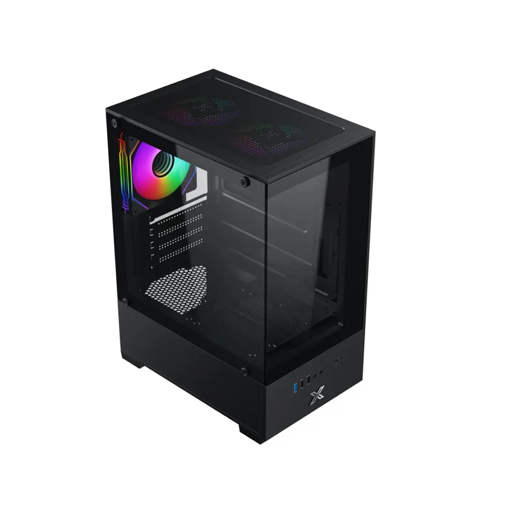 Vỏ Case XIGMATEK VIEW 3GF (M-ATX - Mid Tower - 3 Fan LED - 2 mặt kính vô cực) 3