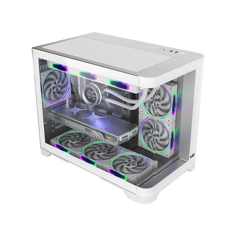 Vỏ Case MIK FOCALORS M White (M-ATX/Mid Tower/Kính cong) 2