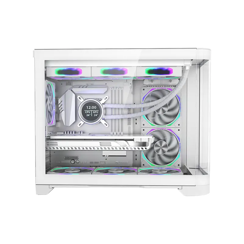 Vỏ Case MIK FOCALORS M White (M-ATX/Mid Tower/Kính cong) 3