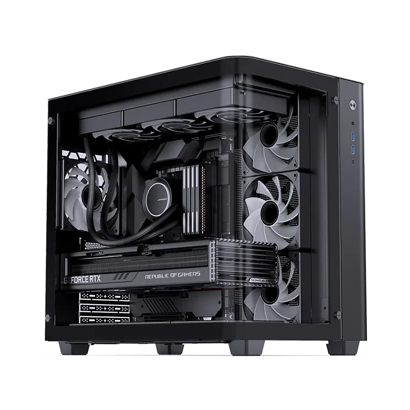 Vỏ Case JONSBO TK-3 BLACK (ATX/Mid Tower/Kính Cong Vô Cực) 12