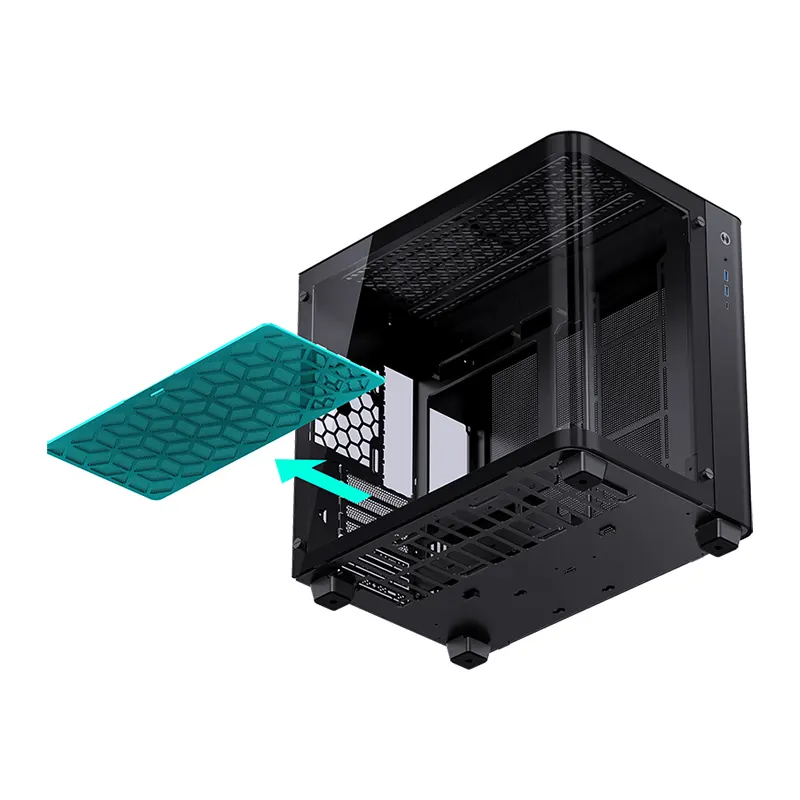 Vỏ Case JONSBO TK-3 BLACK (ATX/Mid Tower/Kính Cong Vô Cực) 13