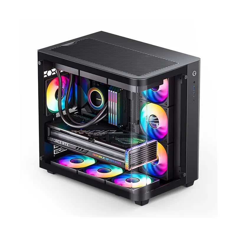 Vỏ Case JONSBO TK-3 BLACK (ATX/Mid Tower/Kính Cong Vô Cực) 2