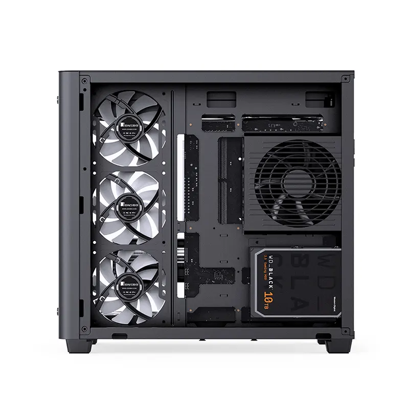 Vỏ Case JONSBO TK-3 BLACK (ATX/Mid Tower/Kính Cong Vô Cực) 7