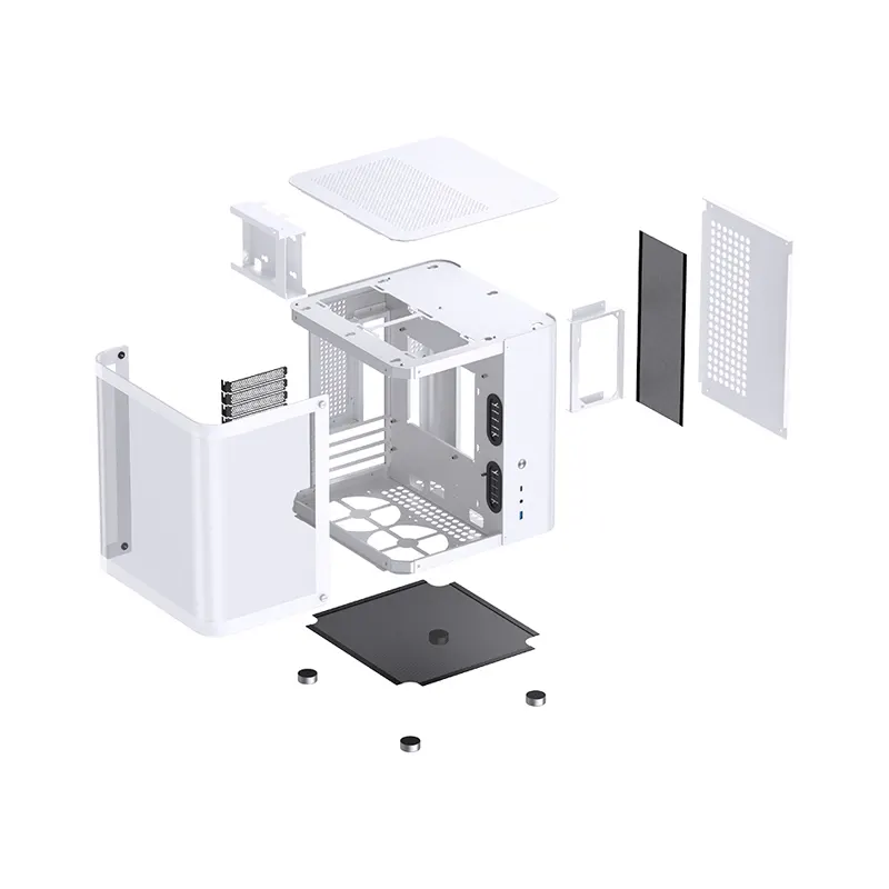 Vỏ case Jonsbo TK-1 White | mATX, Mid Tower - Trắng 4