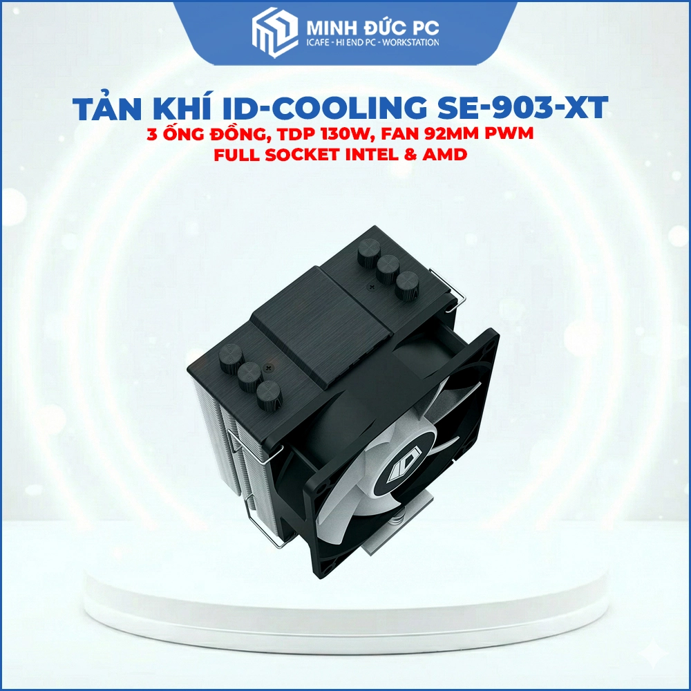 Tản nhiệt khí ID-COOLING SE-903-XT (3 Ống Đồng, TDP 130W, Fan 92mm PWM, Full Socket Intel & AMD) 4