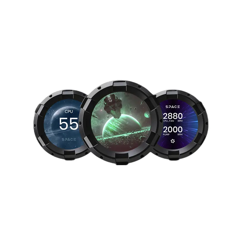 Tản nhiệt nước AIO ID-COOLING SPACE SL240 ARGB màn LCD- Đen 3