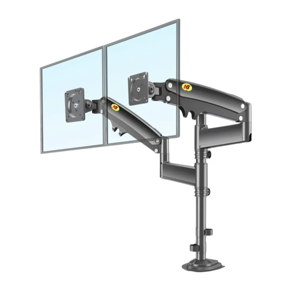 Giá Treo Hai Màn Hình Máy Tính NB H180 17–27 inch (ARM đôi, Gas Spring, Full Motion) 2