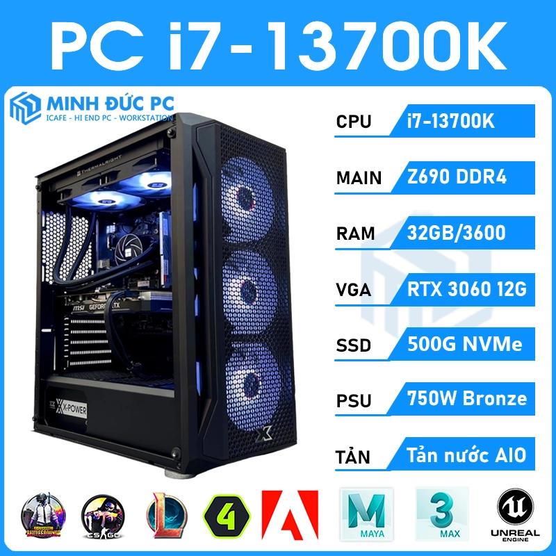PC i7 13700K | 32GB RAM | VGA RTX 3060 12GB | SSD 500GB NVMe 2