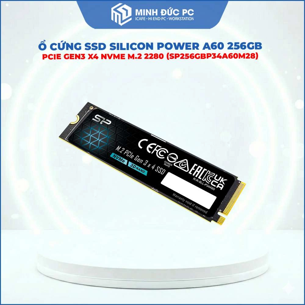 Ổ cứng SSD Silicon Power A60 256GB PCIe Gen3 x4 NVMe M.2 2280 (SP256GBP34A60M28) 3