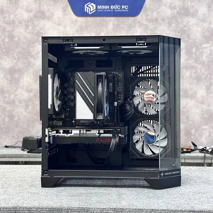 Vỏ Case KENOO ESPORT MCK300 M-ATX / Mini ITX Kính cường lực vát góc Màu Đen 10