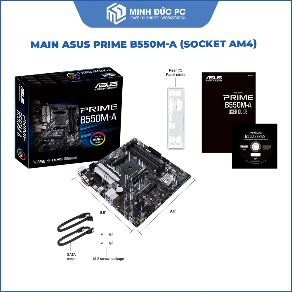 Mainboard ASUS PRIME B550M-A (AMD B550, Socket AM4, m-ATX, 4x DDR4, Dual M.2 PCIe 4.0) 8